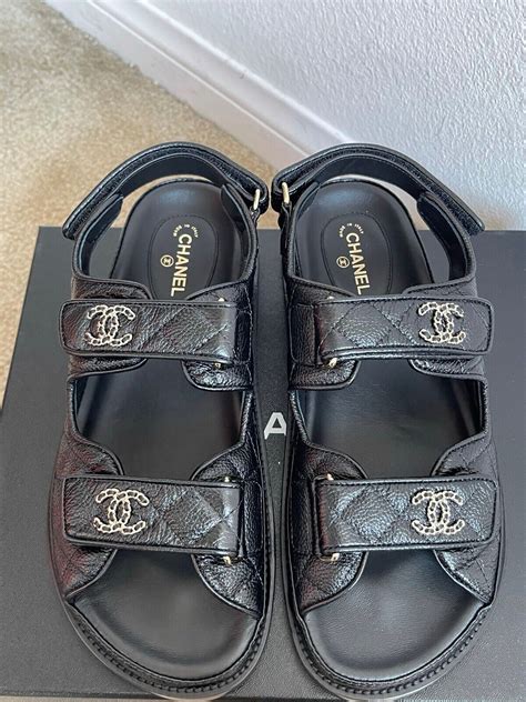 womens chanel shoes buckle black|authentic chanel sandals.